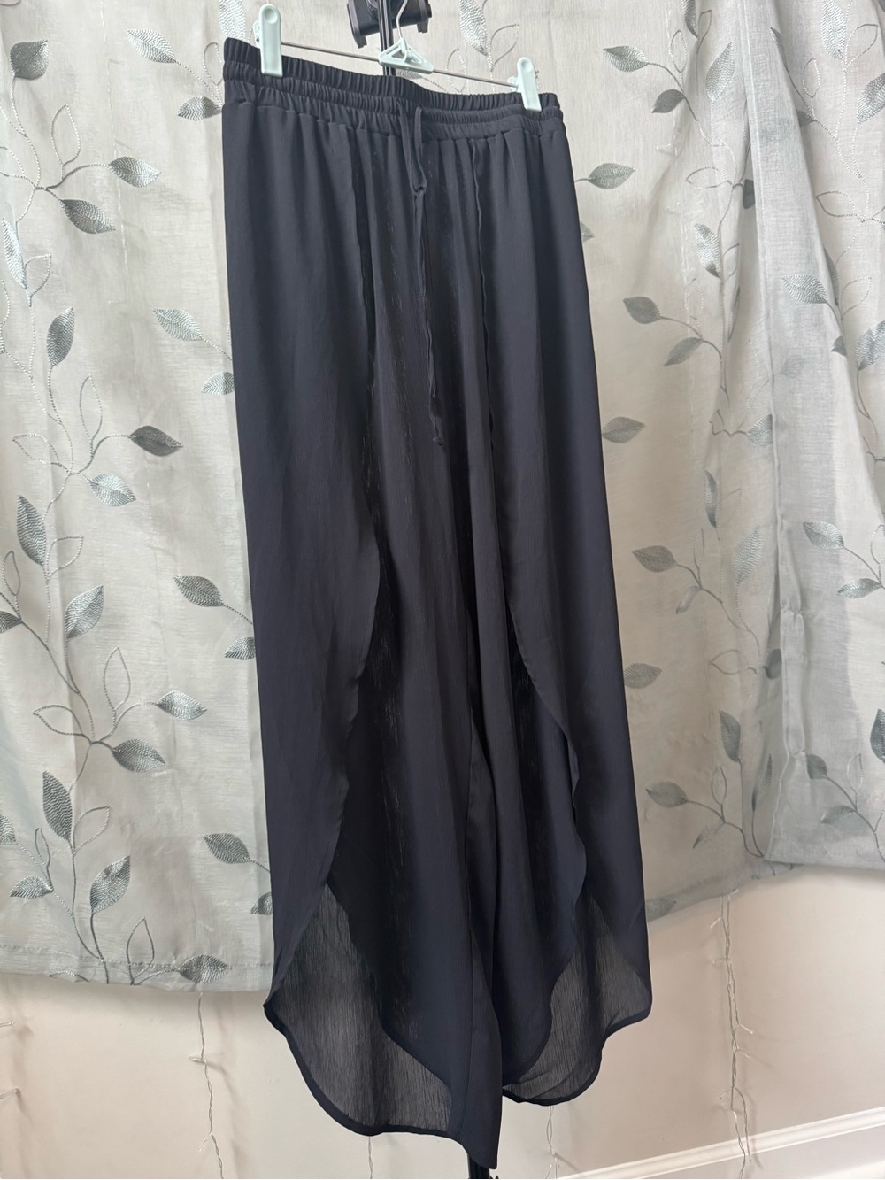 Black Women's Layered Wrap Pant